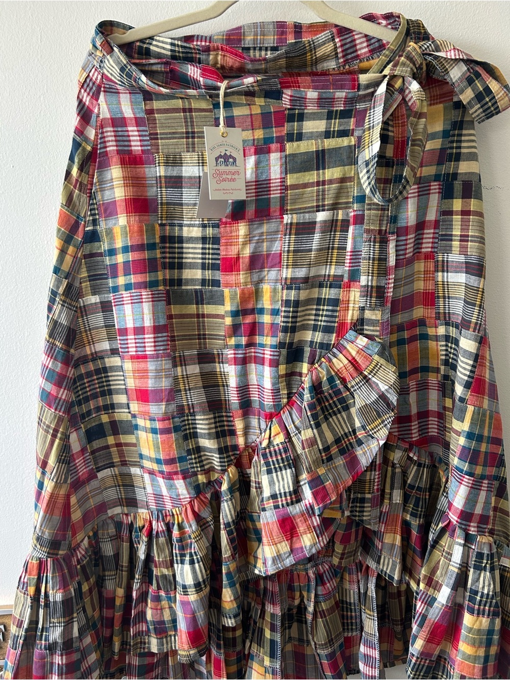 Kiel James Patrick Jacqueline
Patchwork Madras Asymmetrical Ruffle Wrap Skirt - Picture 5 of 8
